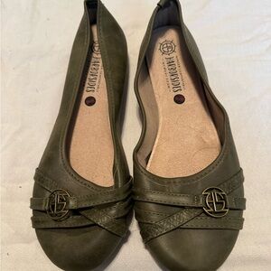 Arbor Olive Green Loafers for Women